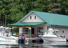 Hole in the Wall floating fishing lodge