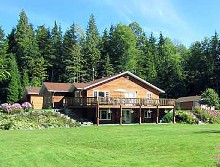 Main lodge building at Kalum River Lodge