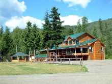 Log main lodge building at Silver Spring Lodge