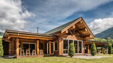 Log main lodge atWild River Fly Fishing