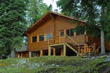 Log guest cabin at North Star Executive Outpost