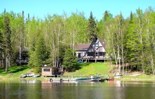 Eagle Falls Lodge viewed from lake