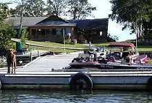 FrolanderMain Lodge and boat docks at Frolander Island Resort