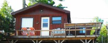 Housekeeping guest cabin with deck at True North Outposts & Cabins