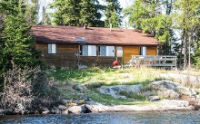 Lakefront guest cabin at Viking Outposts