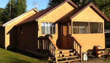 Housekeeping guest cabin at Whitewing Resort