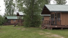 Modern guest cabins at Wilderness North