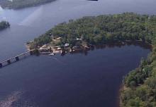 Aerial view of Camp Bertrand