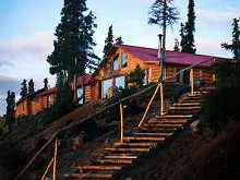 Log guest cabin at Falls Gully Outfitter