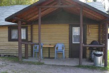 Housekeeping guest cabin at Three Lakes Camp